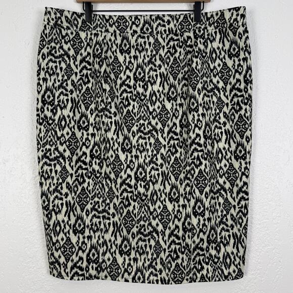 RipSkirt Hawaii Length 3 Pocket Skirt Black/ White Ikat Pattern Size XXL - Picture 2 of 4